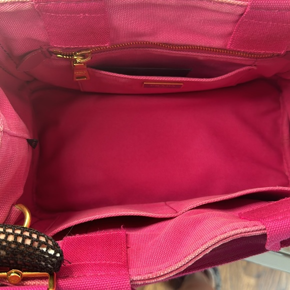 Pink Prada Canapa, Small, With Removable Strap and COA - Picture 12 of 14